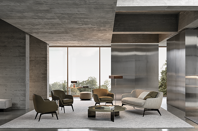 Minotti ミノッティ PHILLIPS 最高級ラウンジチェア